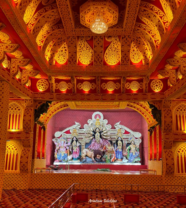 Durga idol at the Geetanagar Golden Jubilee celebration