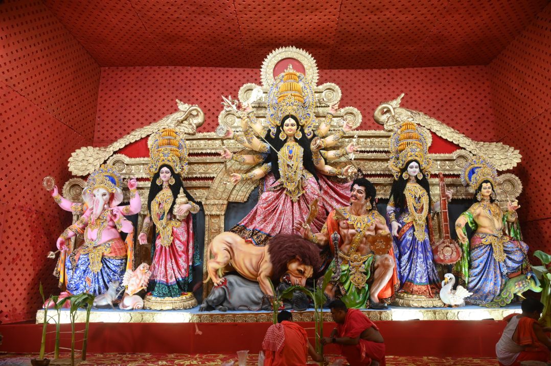 Durga idol at Geetanagar Sarvajanin Durga Puja