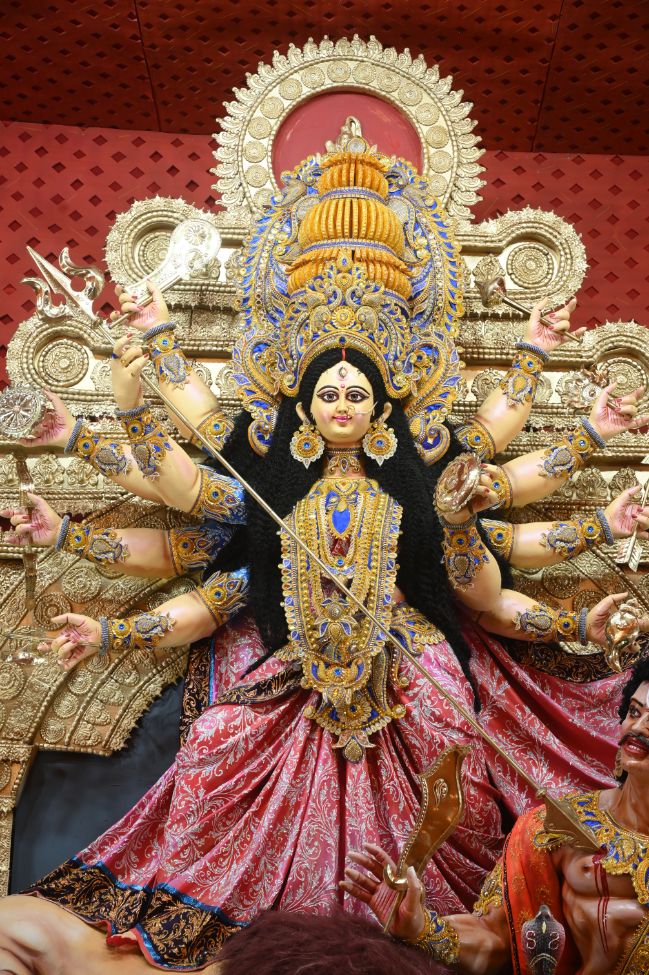 Original Durga idol photograph from Geetanagar Durga Puja archive