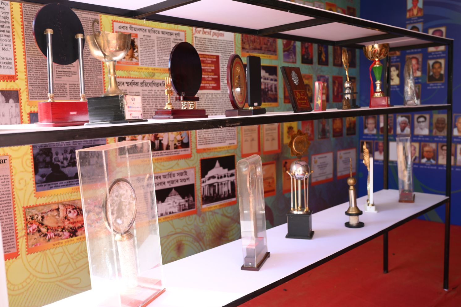 Awards on display at Geetanagar Durga Puja