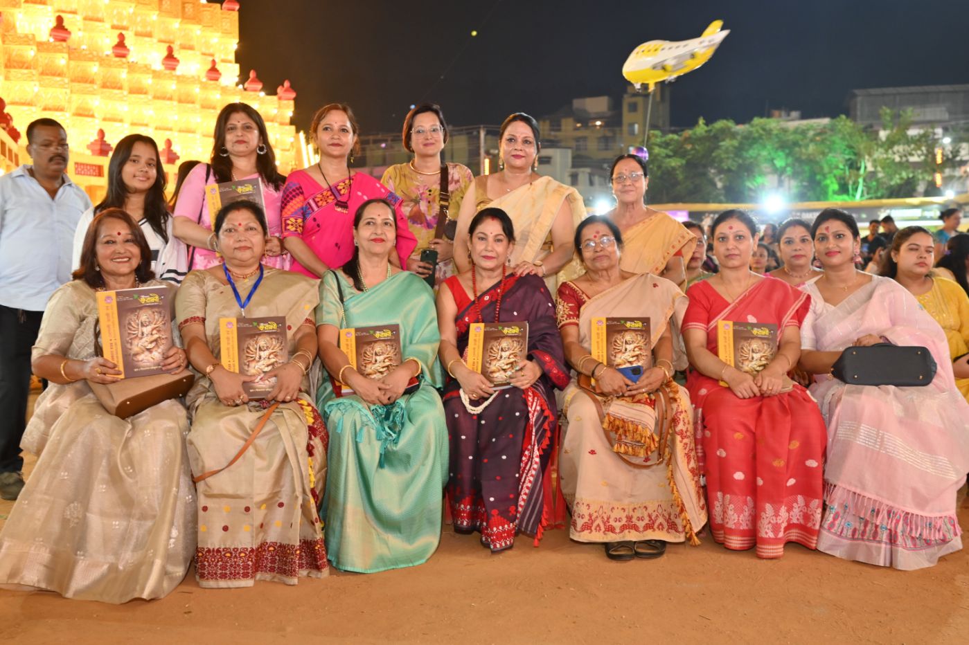 Community members gathered at Geetanagar Durga Puja